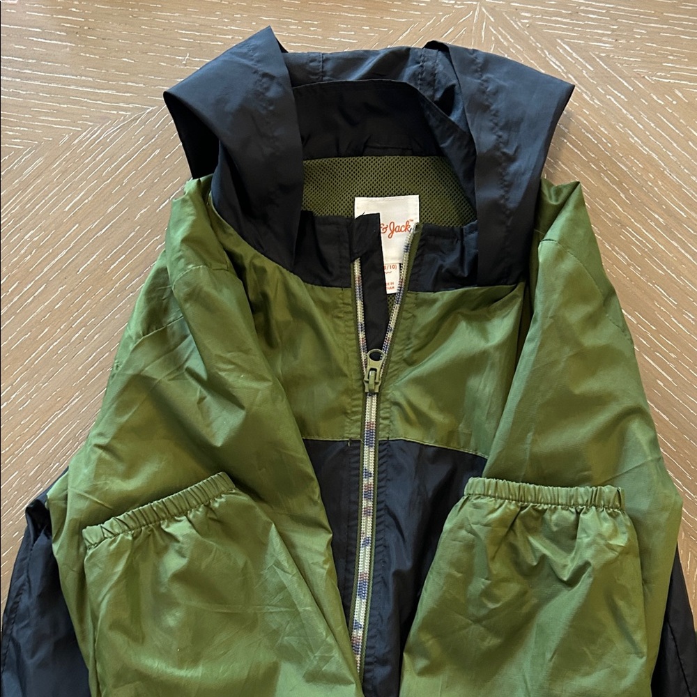 Cat & Jack Green and Black Kids Windbreaker